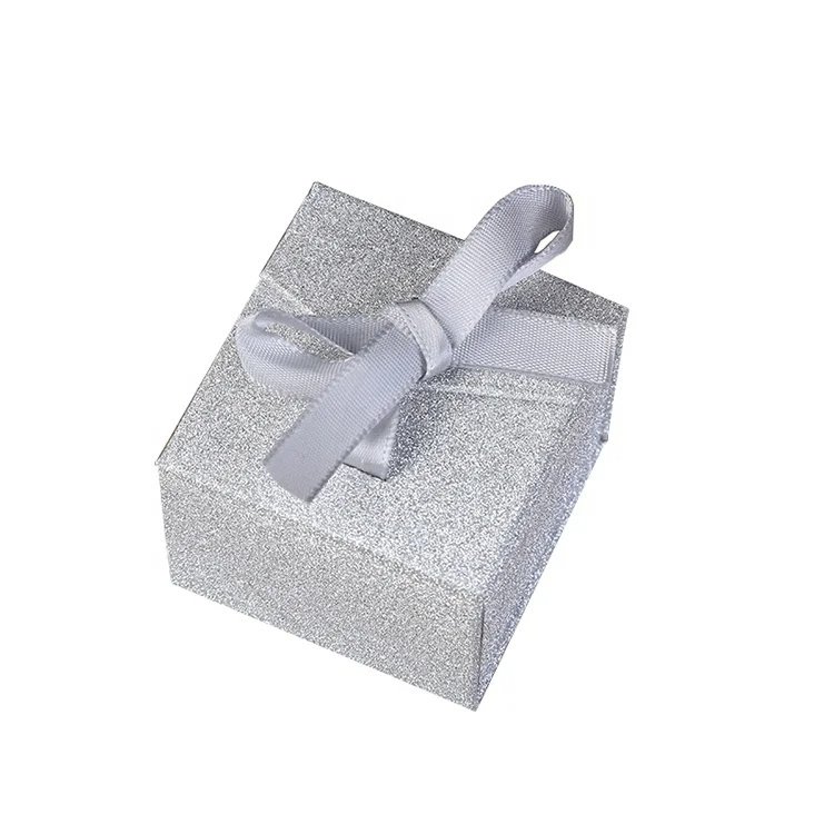 Jewelry Flip Ring Boxes with Ribbon