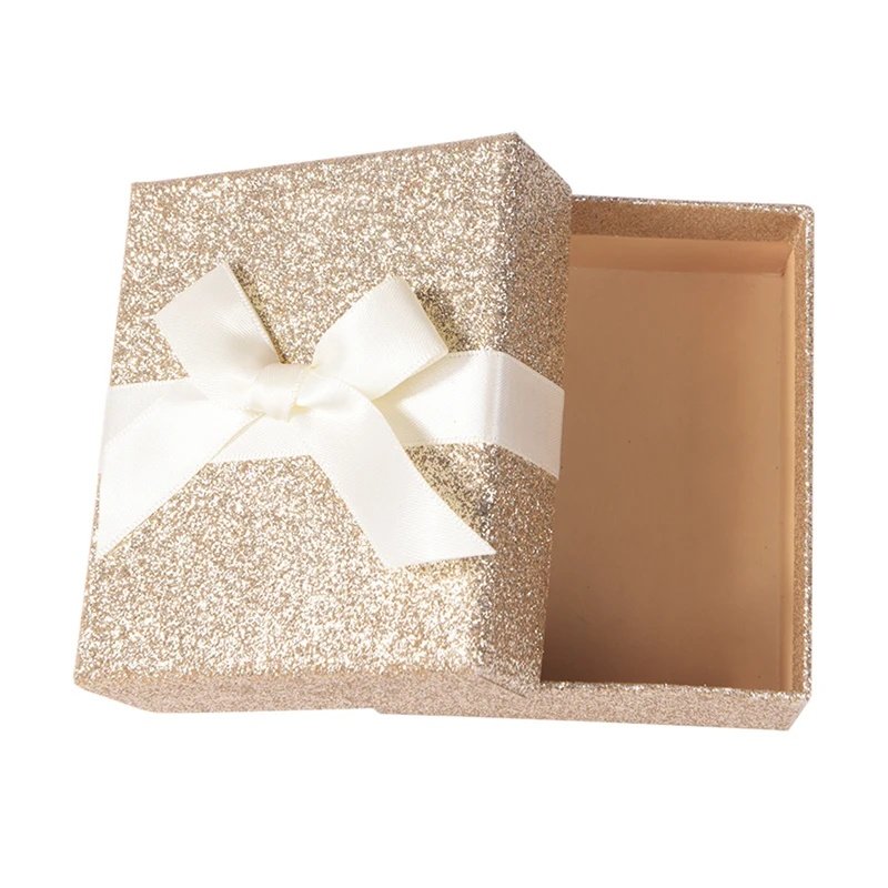 Rigid Glitter Paper Lid and Base Jewelry Boxes Distributors