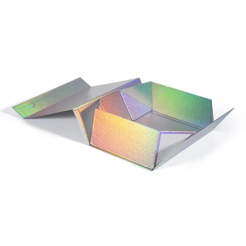 Silver Hologram Paper Folding Gift Sephora Packaging Boxes