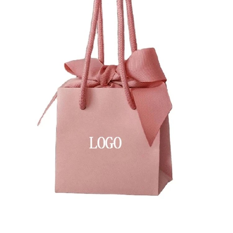 Sourcing Luxury Jewelry Shopping Paper Gift Bag with Ribbon