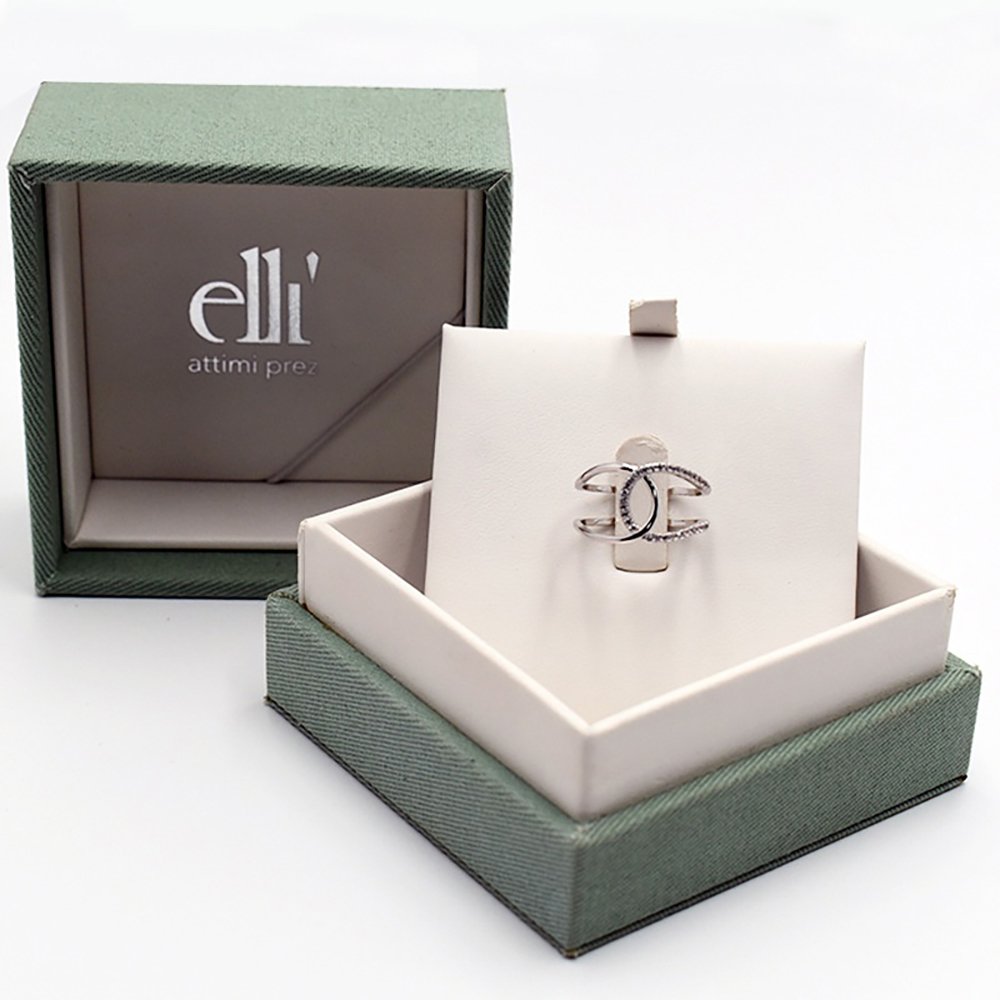 Texture Fancy Paper Lid and Base Gift Box for Jewelry Rings